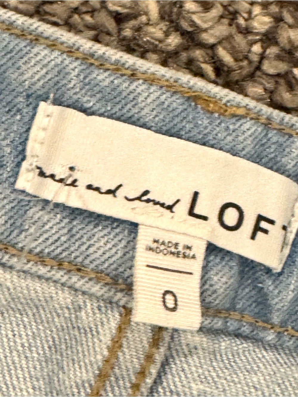 LOFT Light Wash High-Rise Denim Maxi Skirt with Front Slit - Picture 4 of 6